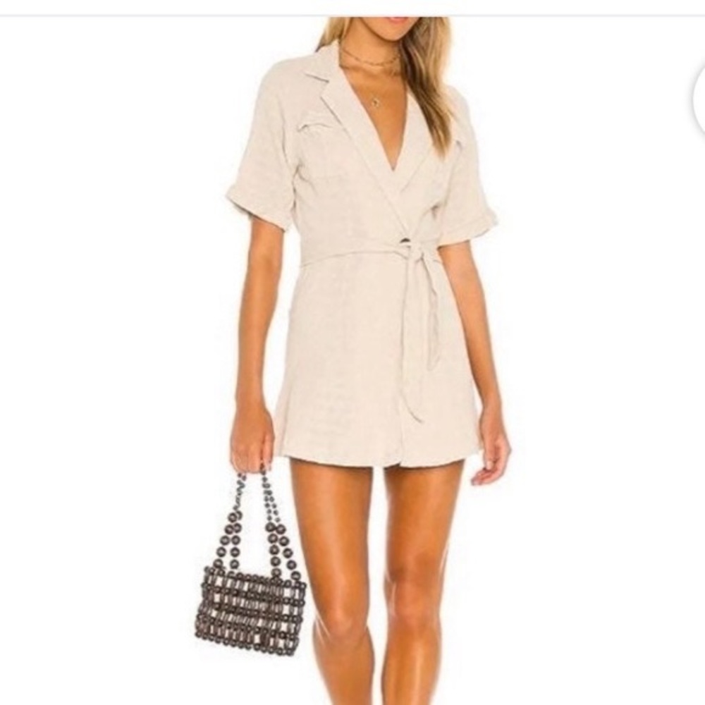 FREE PEOPLE Clementine Mini Dress in Natural - Size Small